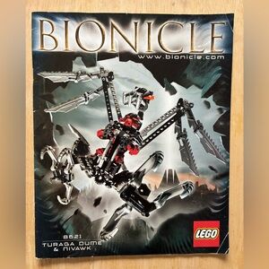 LEGO BIONICLE 8621 Turaga Dume & Nivawk Instructions Manual Only